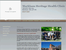 Tablet Screenshot of markhamheritagehealthclinic.com